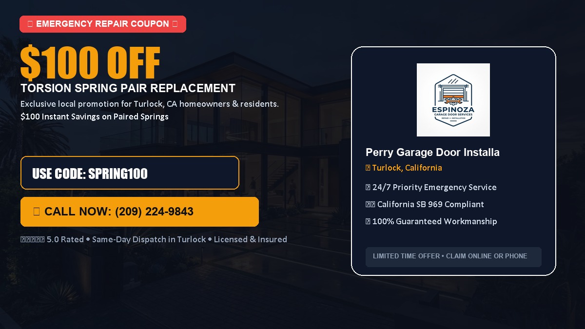 $100 OFF Heavy-Duty Torsion Spring Pair Replacement in Turlock, CA