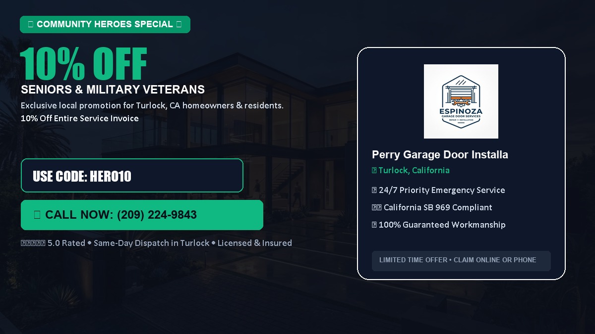 10% OFF Senior Citizens (65+) & Military / Veteran Community Discount in Turlock, CA